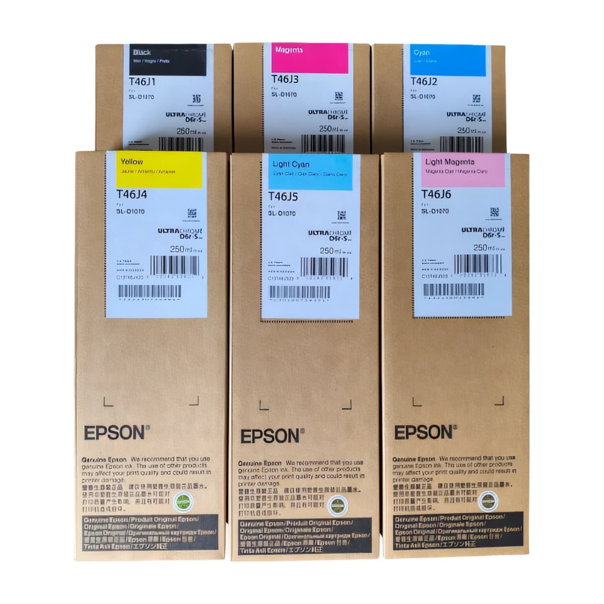 Kit 6 Tintas Epson T46j UltraChrome D6-rS 250ml — Minilab SureLab D1070